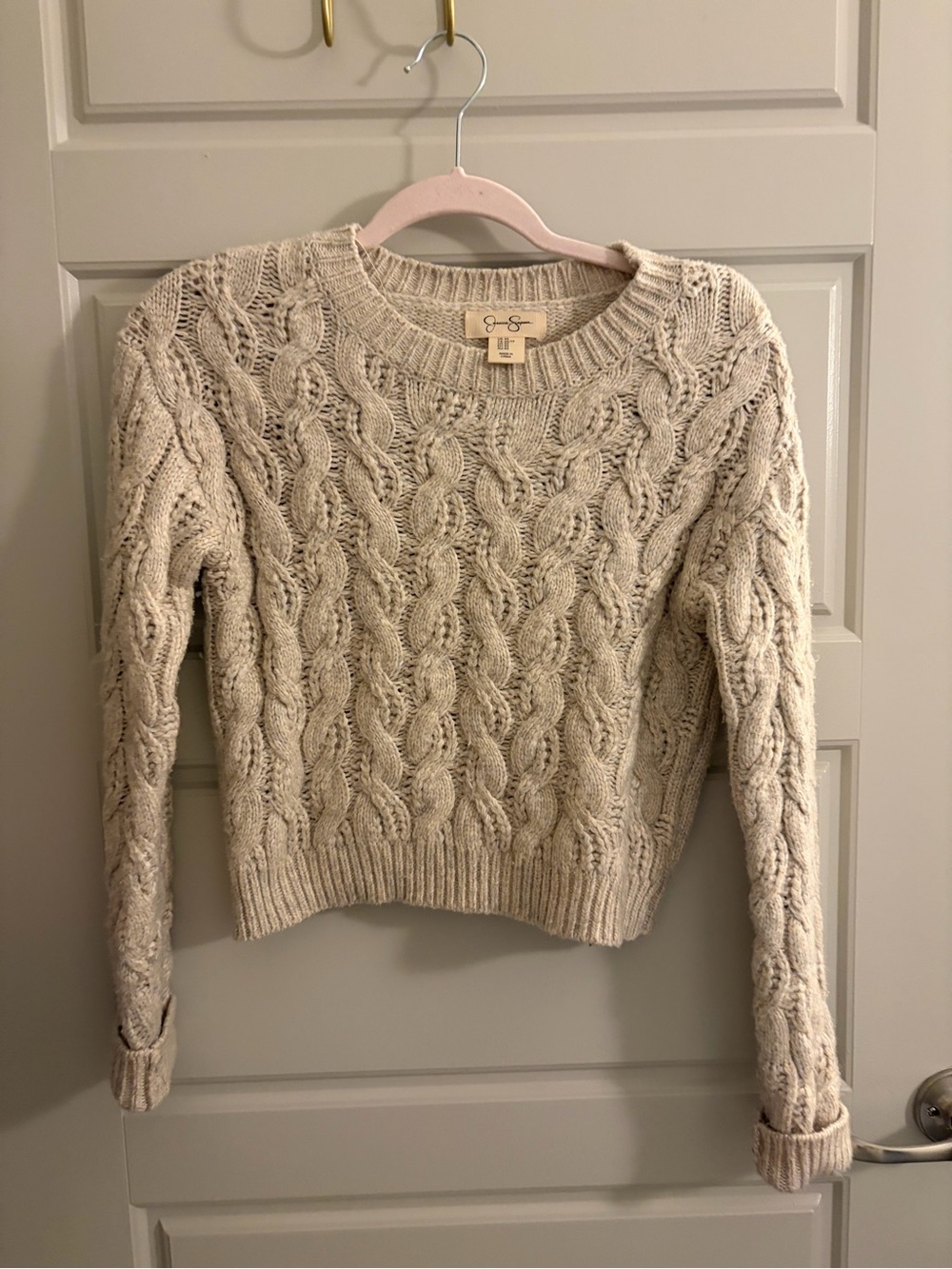 Cream Cable Knit Sweater